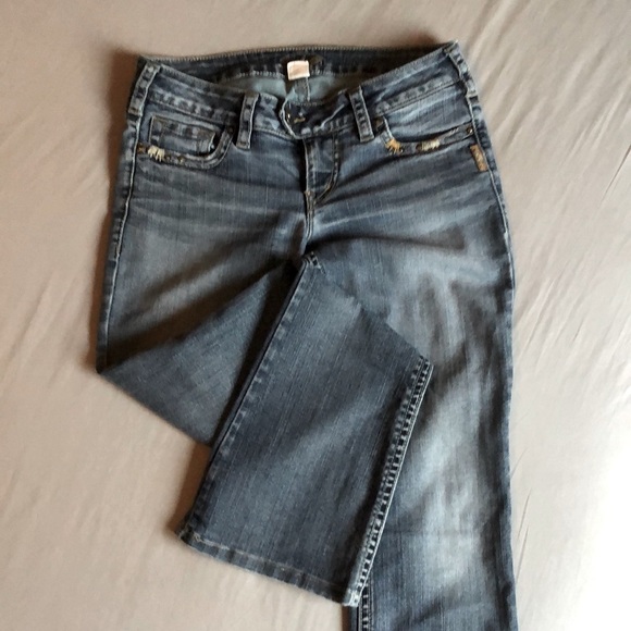 Silver boot cut jeans size 28 x33